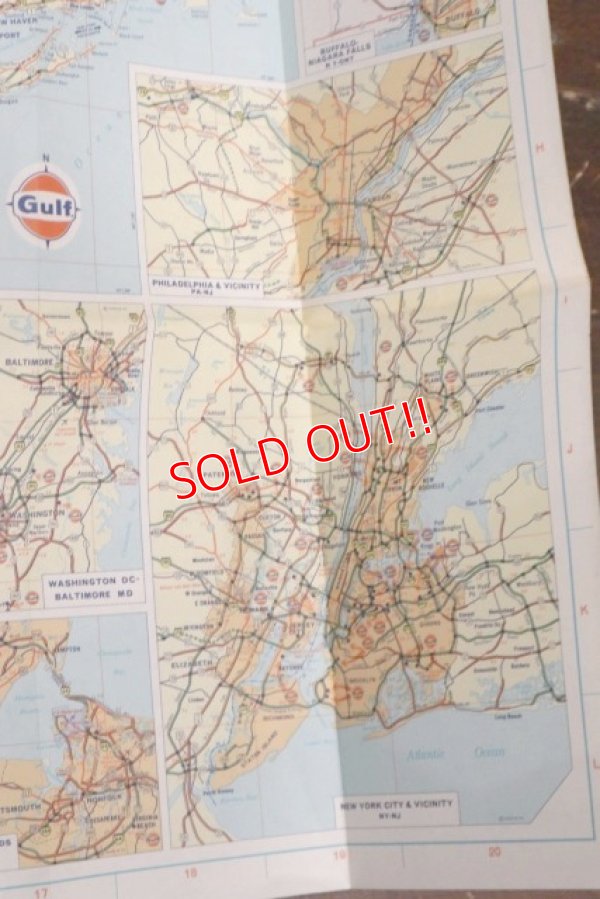 画像8: dp-200801-15 Gulf / 1974 Tourguide Map "Eastern United States"