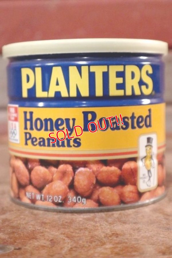 画像1: ct-208001-20 PLANTERS / MR.PEANUT 1980's Honey Roasted Peanut Can