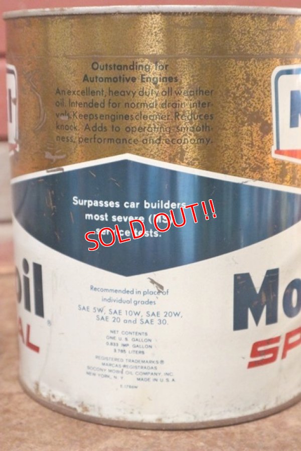 画像5: dp-200901-34 Mobil / Mobiloil SPECIAL One U.S.Gallon Oil Can