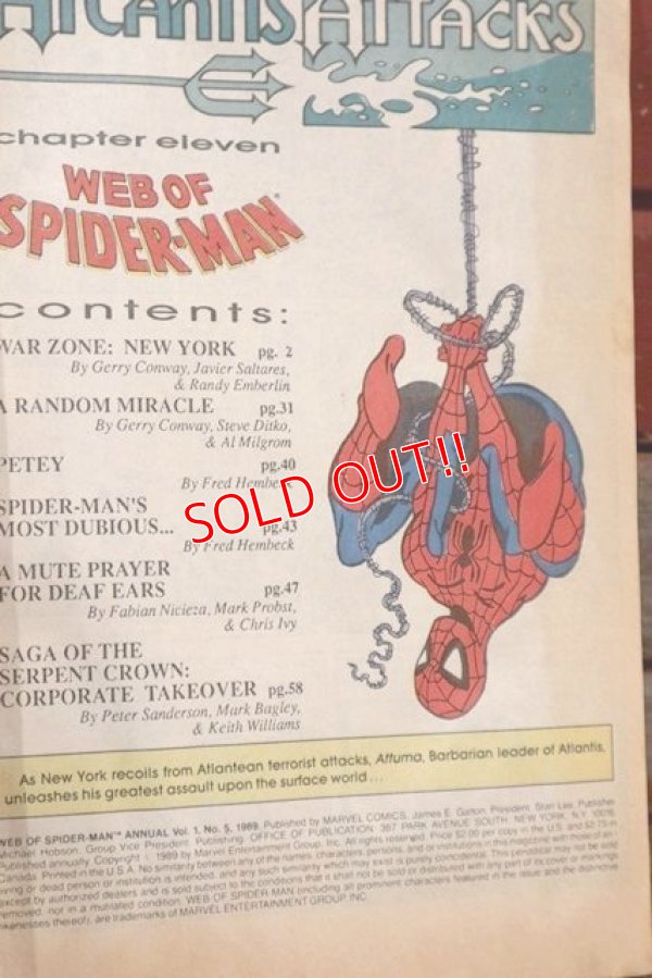 画像3: ct-190701-10 WEB OF SPIDER-MAN / 1989 Comic