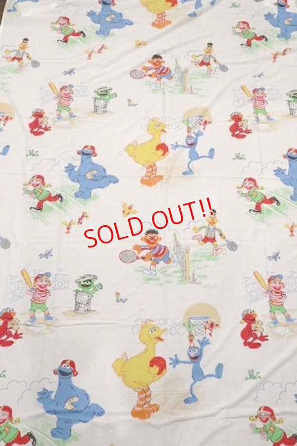 画像1: ct-200901-30 Sesame Street / 1980's Flat Sheet (Twin)