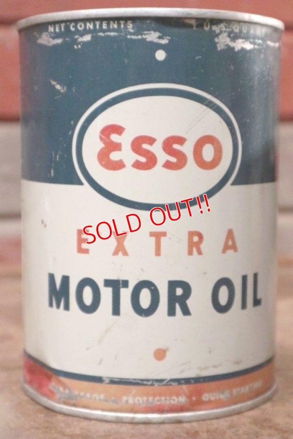 画像2: dp-200901-58 Esso / 1958 One Quart Extra Motor Oil Can