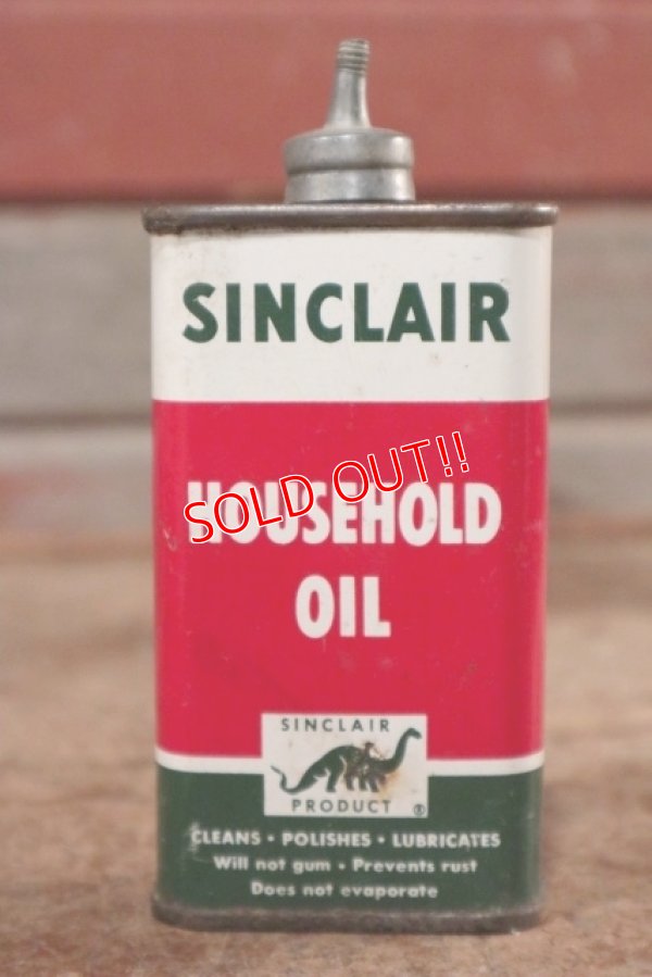 画像1: dp-200901-63 SINCLAIR / 1960's HOUSEHOLD OIL Can