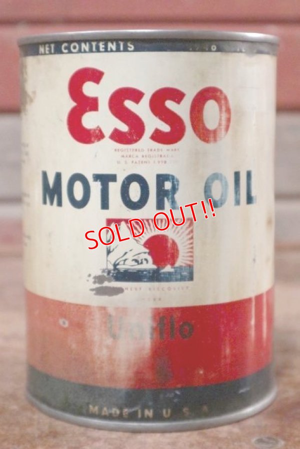 画像2: dp-200901-59 Esso / 1935 One Quart ESSOLUBE Motor Oil Can