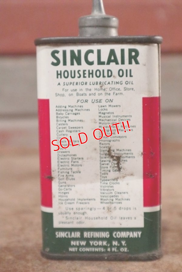 画像3: dp-200901-63 SINCLAIR / 1960's HOUSEHOLD OIL Can