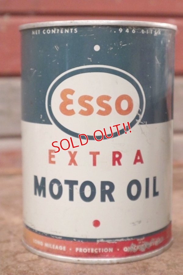 画像1: dp-200901-58 Esso / 1958 One Quart Extra Motor Oil Can