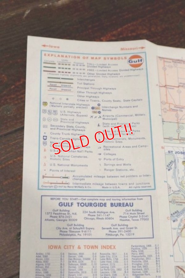 画像6: dp-200901-17 Gulf / 1967 Road Map "IOWA MISSOURI"