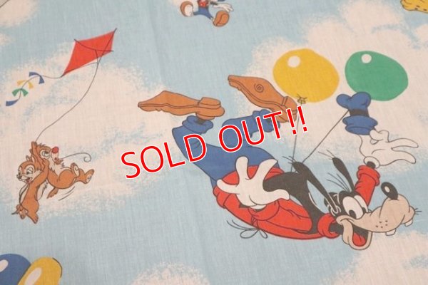 画像5: ct-200901-35 Disney Characters / 1970's Flat Sheet (Twin)