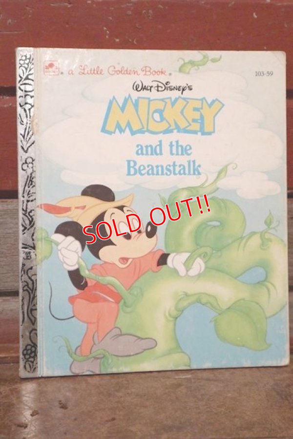 画像1: ct-200901-72 Mickey Mouse / 1988 Little Golden Book "Mickey and the Beans Talk"