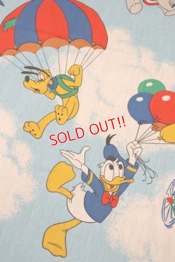 画像4: ct-200901-35 Disney Characters / 1970's Flat Sheet (Twin)