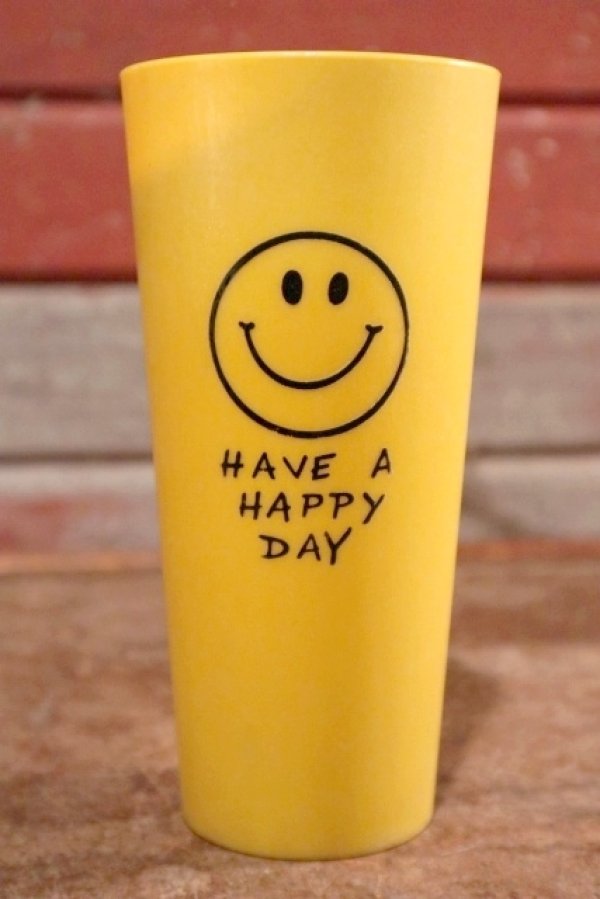 画像1: dp-201001-07 Have A Happy Day / 1970's Smile Plastic Tumbler