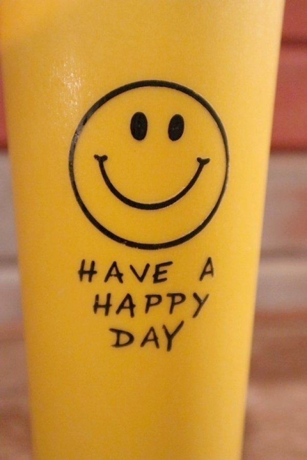 画像2: dp-201001-07 Have A Happy Day / 1970's Smile Plastic Tumbler
