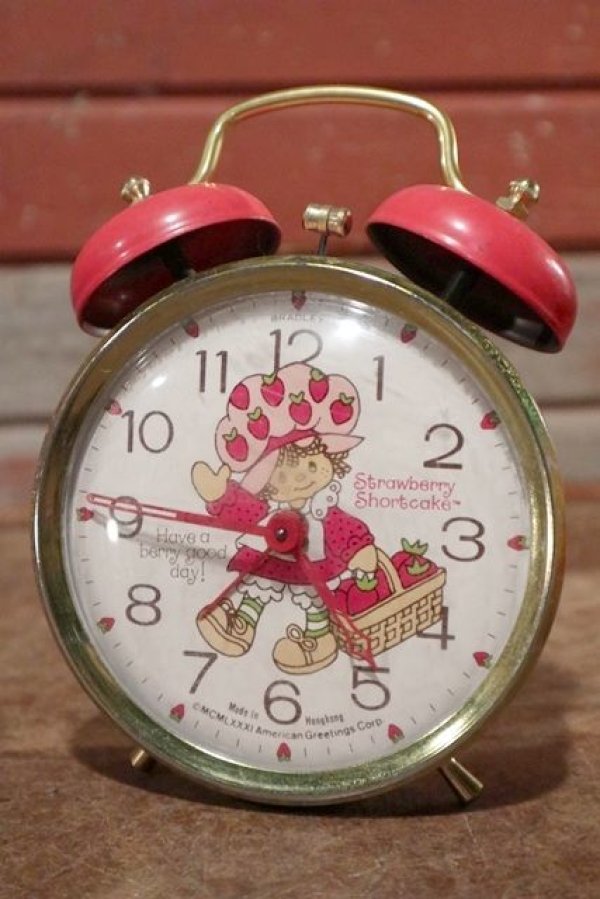画像1: ct-201001-25 Strawberry Shortcake / BRADLEY 1980's Alarm Clock