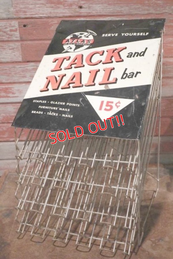 画像1: dp-201001-21 ATLAS / 1950's Tack Nail Display Rack