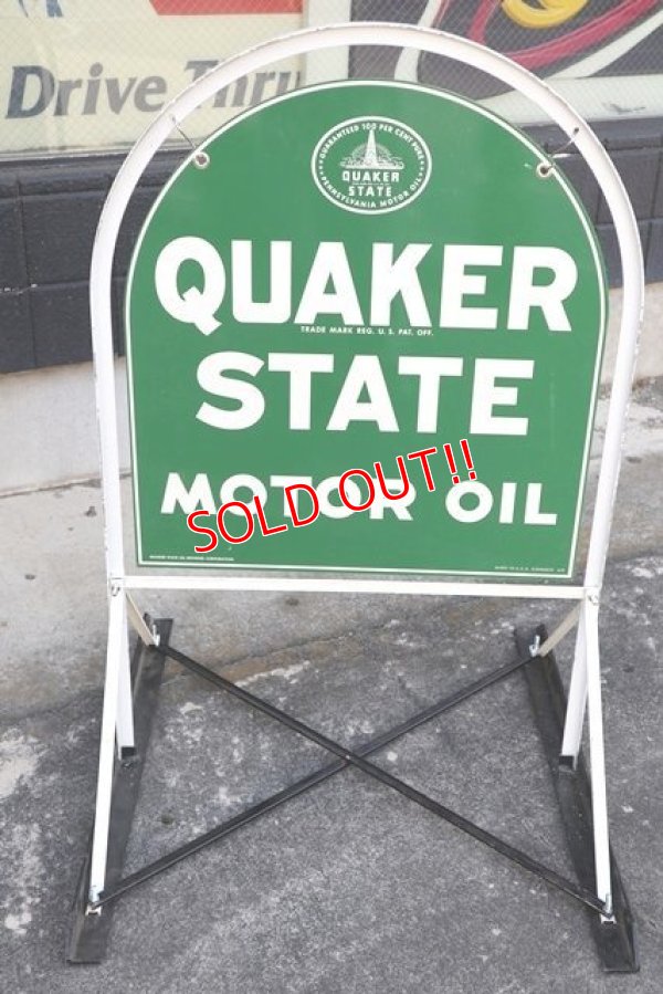 画像1: dp-200901-55 QUAKER STATE / 1970's Stand Sign