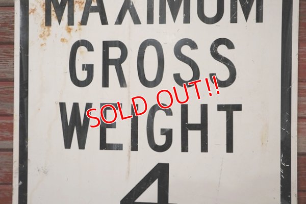 画像3: dp-201001-16 Road Sign "MAXIMUM GROSS WEIGHT 4 TONS "