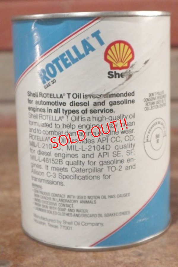 画像3: dp-201001-32 Shell ROTELLA T / One Quart Motor Oil Can