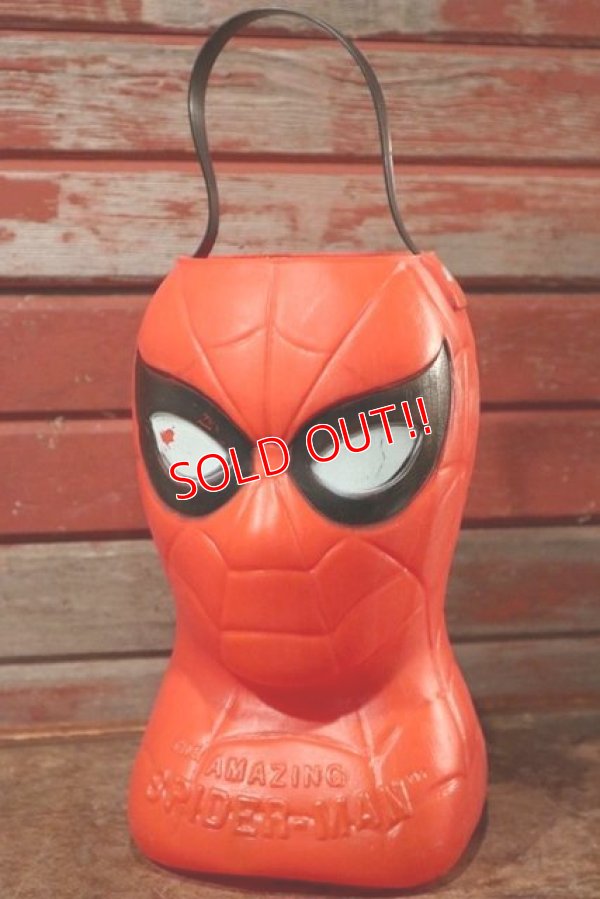 画像1: ct-201001-66 Spider-man / 1979 Halloween Candy Bucket Container