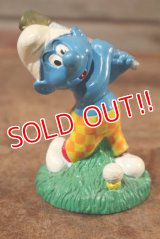 ct-201101-03 Smurfs / 1998 Candy Topper "Golf"