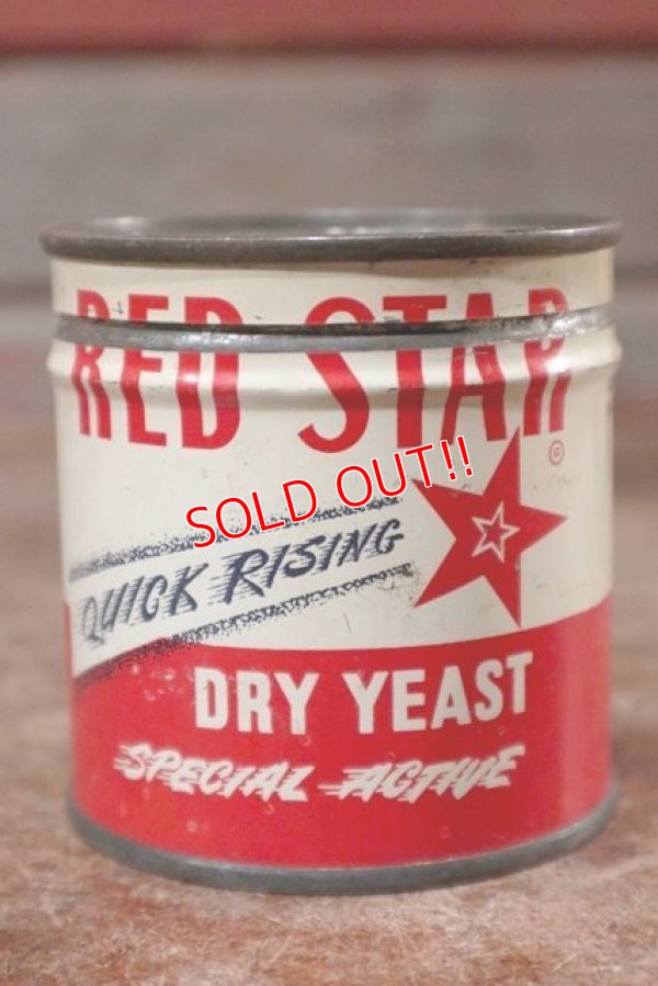 画像1: dp-201101-49 RED STAR DRY YEAST / Vintage Tin Can