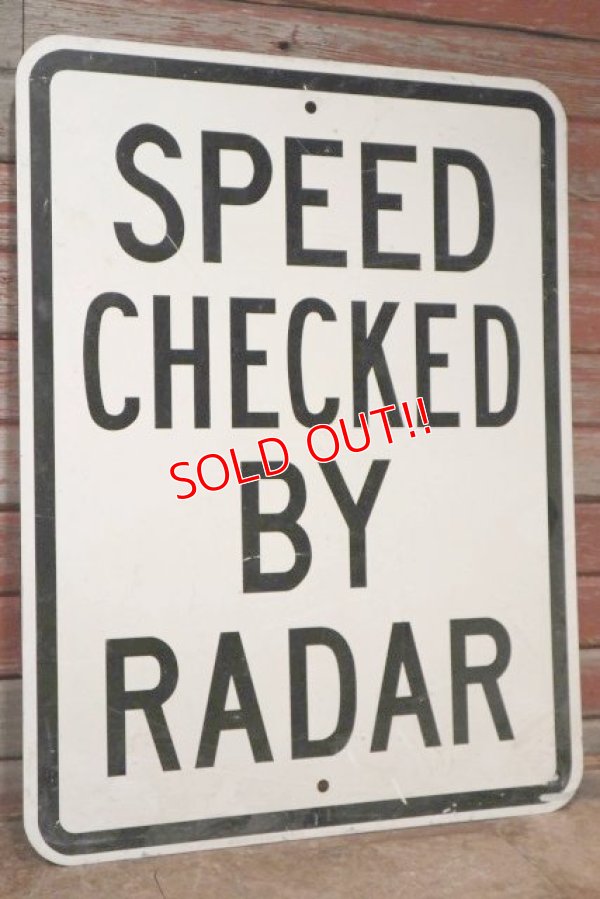 画像1: dp-201101-71 Road sign "SPEED CHECKED BY RADER"