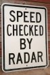 画像1: dp-201101-71 Road sign "SPEED CHECKED BY RADER" (1)