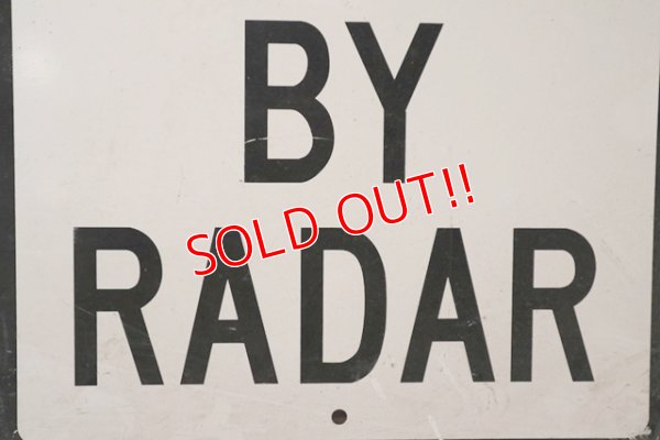 画像3: dp-201101-71 Road sign "SPEED CHECKED BY RADER"