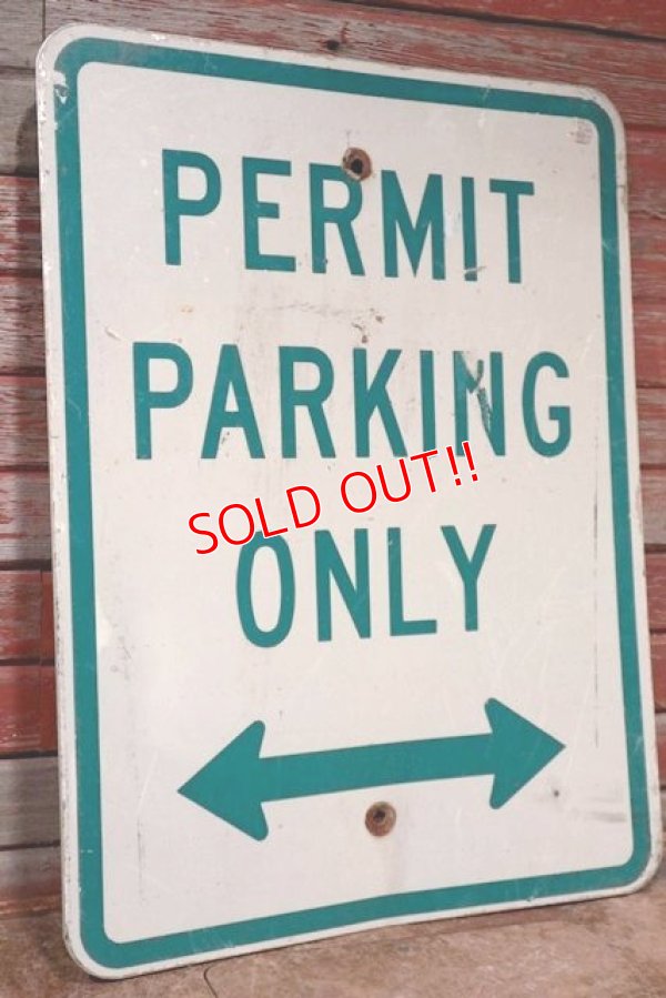 画像1: dp-201101-70 Road Sign "PERMIT PARKING ONLY"