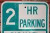 画像2: dp-201101-65 Road Sign "2 HR PARLING PARALLEL ONLY" (2)