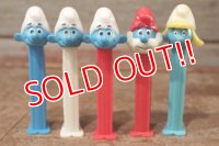 pz-201101-01 Smurfs / 1990's PEZ Dispenser Set