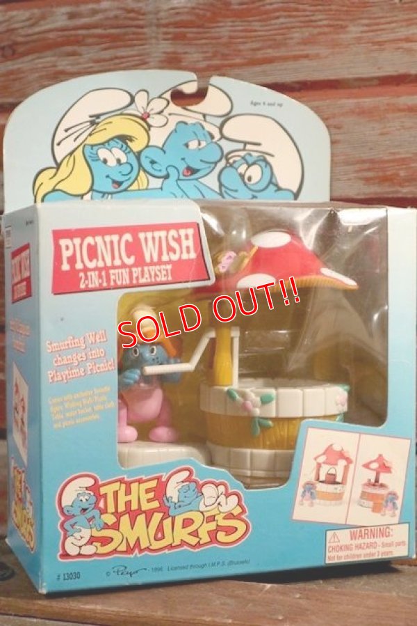 画像1: ct-201101-41 Smurf / 1990's Sassette PICNIC WISH Play Set