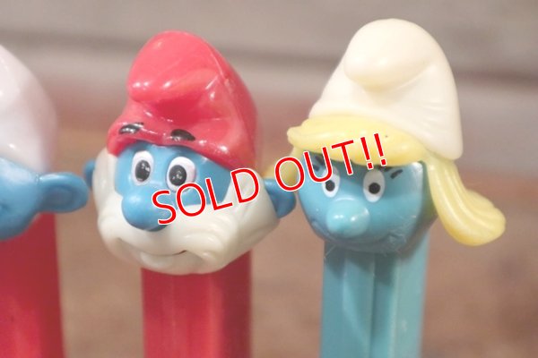 画像3: pz-201101-01 Smurfs / 1990's PEZ Dispenser Set