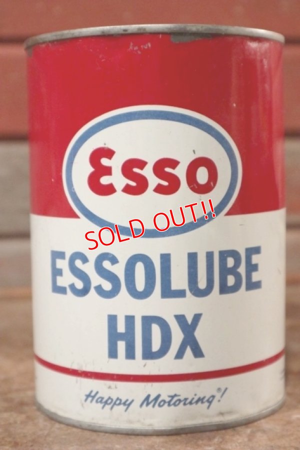 画像1: dp-201101-61 Esso / 1964 1 Quart ESSOLUBE HDX Motor Oil Can