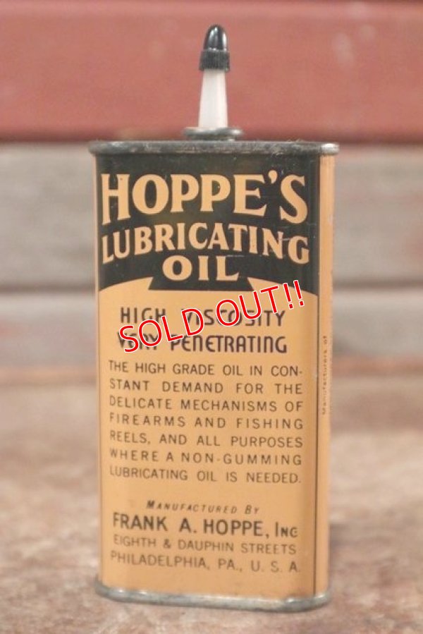 画像1: dp-201114-18 HOPPE'S LUBRICANTS OIL / Vintage Handy Can