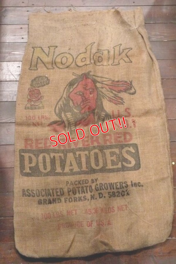 画像1: dp-201114-30 Nodal Red River Red / Vintage Potatoes Bag