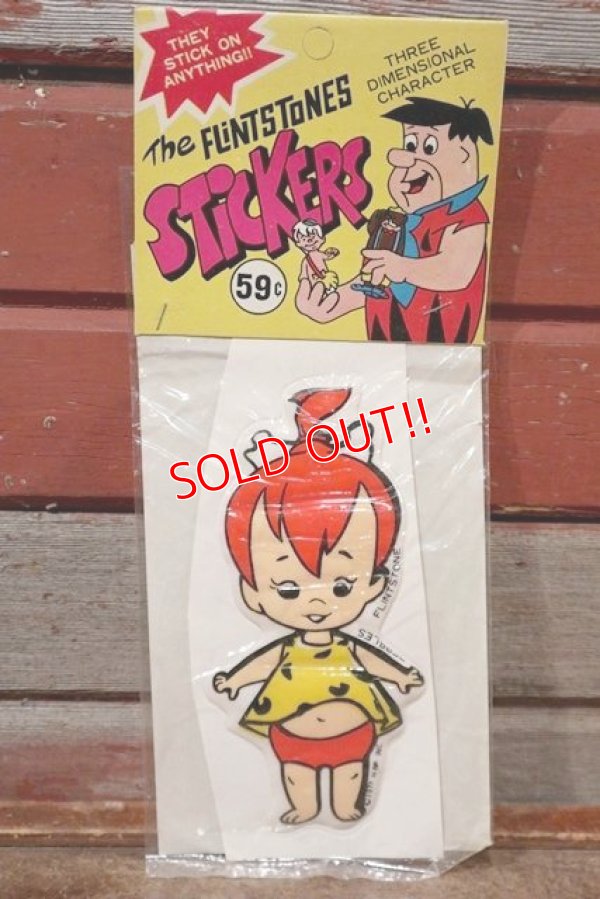 画像1: ct-201114-61 The Flintstones / Pebbles Flintstone 1977 Puffy Sticker