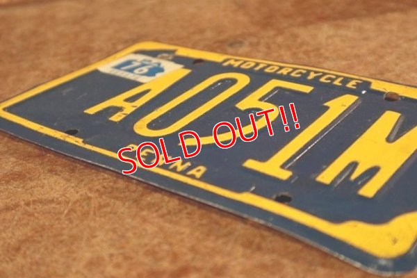 画像5: dp-201114-37 1970's Motorcycle License Plate "Pennsylvania"
