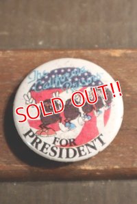 ct-201114-125 California Raisins / 1980's Pinback "FOR PREDIDENT"