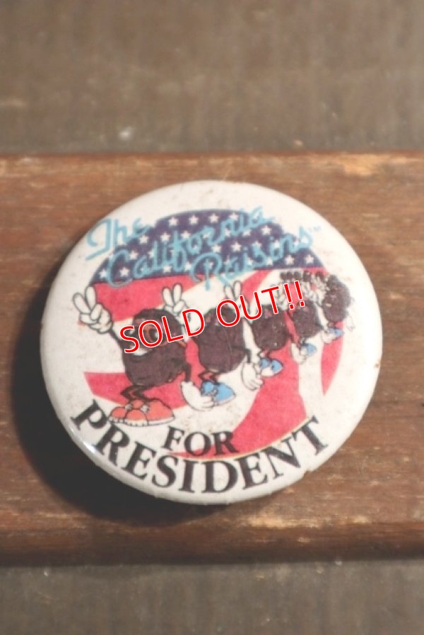 画像1: ct-201114-125 California Raisins / 1980's Pinback "FOR PREDIDENT"