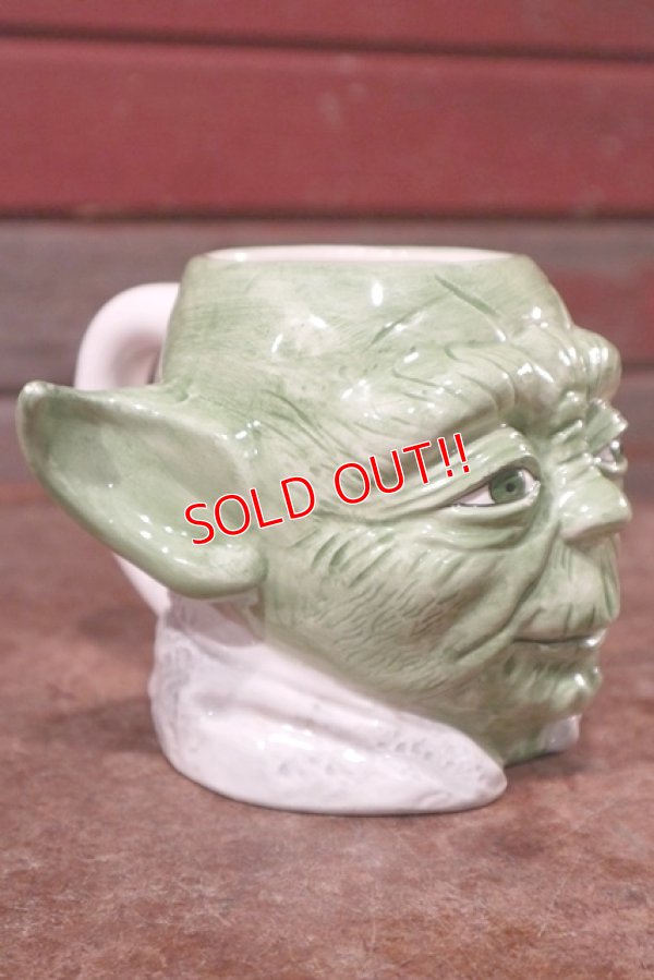 画像3: ct-201101-73 【SALE】STAR WARS / Yoda 1990's Ceramic Face Mug