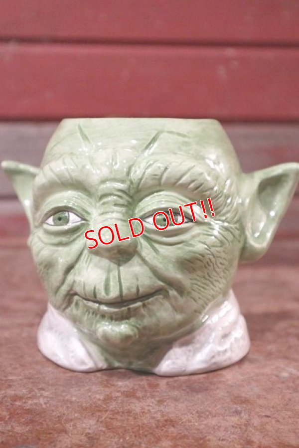 画像1: ct-201101-73 【SALE】STAR WARS / Yoda 1990's Ceramic Face Mug