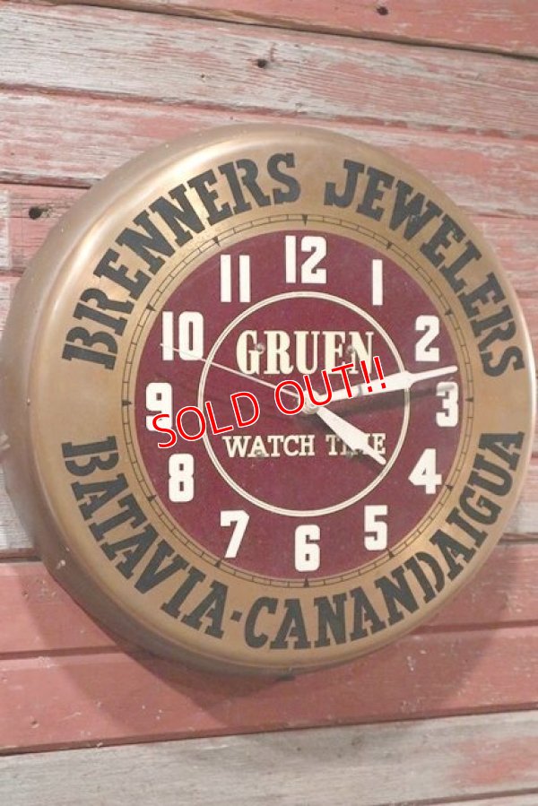 画像1: dp-201201-17 GRUEN / 〜1970 Advertising Wall Clock