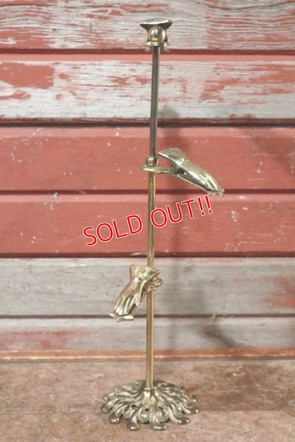 画像1: dp-201201-23 Vintage Brass Hand Clip Stand