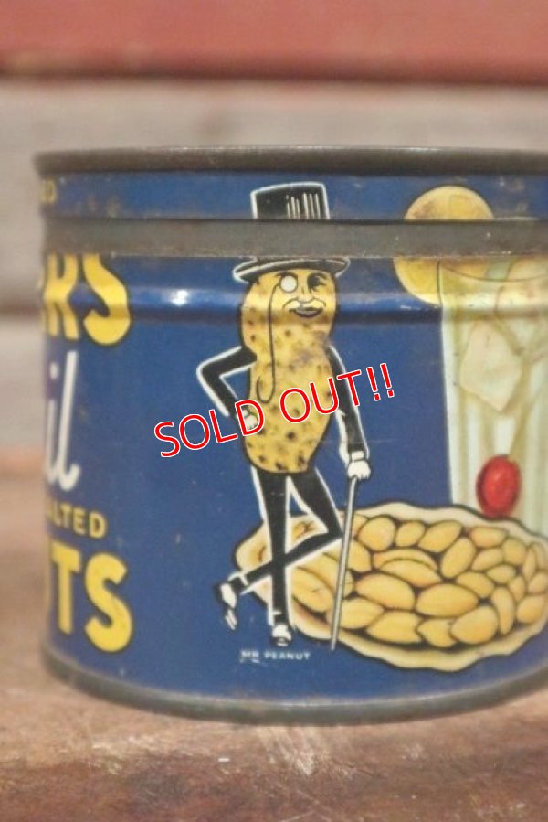 画像2: ct-210101-27 PLANTERS / MR.PEANUT 1940's Cocktail Salted Peanuts Tin Can