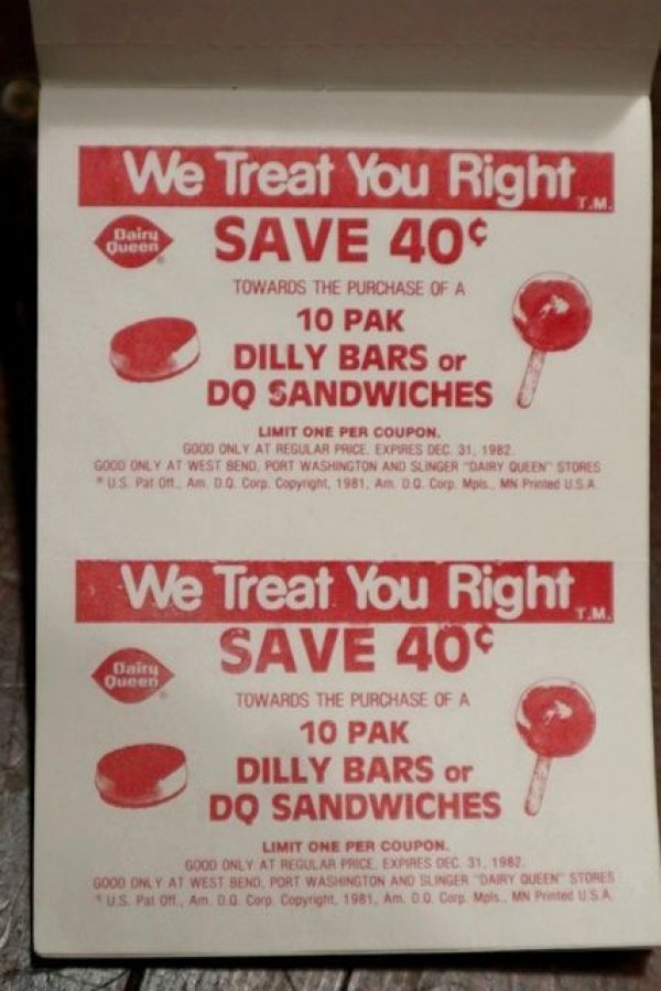 画像3: dp-191211-90 Dairy Queen / 1980's Coupons