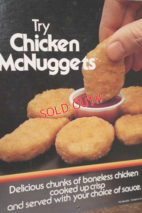 画像2: dp-201201-63 McDonald's / 1981 Chicken McNuggets Cardboard Sign