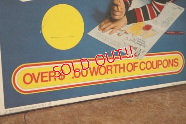 画像5: dp-201201-67 McDonald's / 1976 Coloring Fun Calendar Cardboard Sign