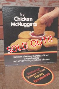 dp-201201-63 McDonald's / 1981 Chicken McNuggets Cardboard Sign