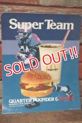 dp-201201-62 McDonald's / 1977 Super Team QUATER POUNDER % Coca Cola Sign