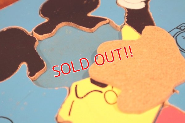 画像8: ct-210101-10 Mickey Mouse / Playskool 1970's Wood Frame Tray Puzzle